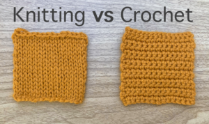 Knitting vs Crochet swatches